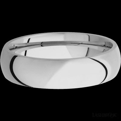 6 mm wide Domed Titanium band.