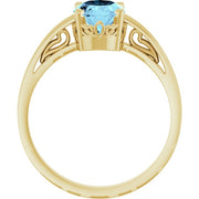 Scroll SettingÂ® Solitaire Ring