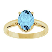Scroll SettingÂ® Solitaire Ring
