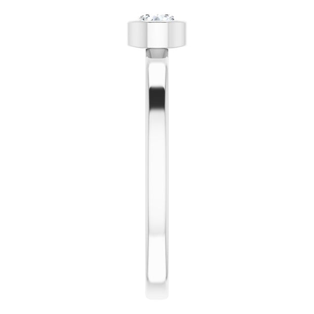 Bezel-Set Solitaire Ring