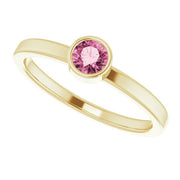 Bezel-Set Solitaire Ring