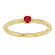 Rope Solitaire Ring