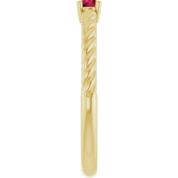 Rope Solitaire Ring