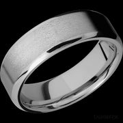 7 mm wide Beveled Titanium band.