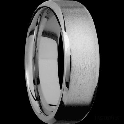 7 mm wide Beveled Titanium band.