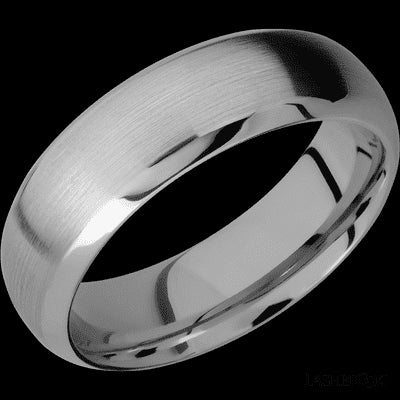 7 mm wide Domed Bevel Titanium band.