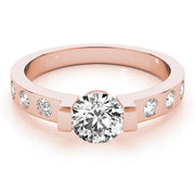 14K Rose Gold 1 CT Diamond Engagement Ring