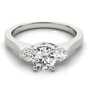 Round Diamond 3-Stone Engagement Ring