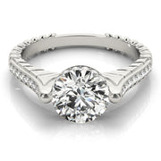 Vintage 1 CT Round Diamond Engagement Ring