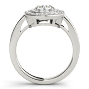 Round Diamond Halo Engagement Ring