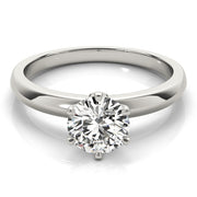 1.0 CT Round Diamond Solitaire Engagement Ring