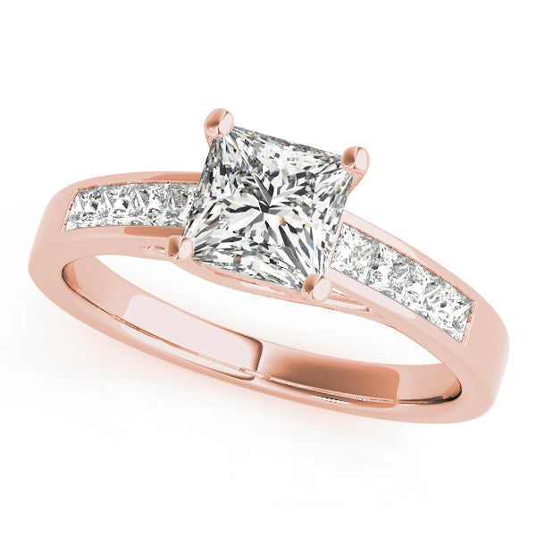 18K Rose Gold 1 CT Diamond Trellis Engagement Ring