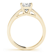 18K Yellow Gold Square Diamond Engagement Ring