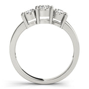 Round Diamond Three Stone Engagement Ring
