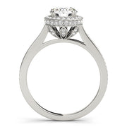 Diamond Round Halo Engagement Ring