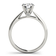 14K White Gold 1 CT Round Diamond Engagement Ring
