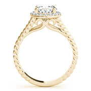 18K Yellow Gold Oval Diamond Engagement Ring
