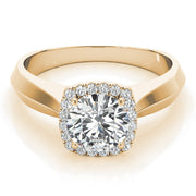14K Yellow Gold 1 CT Diamond Halo Engagement Ring