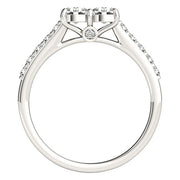 Round Diamond Two-Stone Fashion Ring