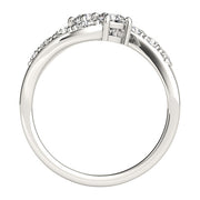 Round Diamond Two-Stone Fashion Ring