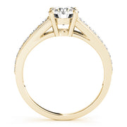 14K Yellow Gold 1 CT Round Diamond Engagement Ring