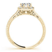 14K Yellow Gold 1.25 ctw Diamond Halo Engagement Ring