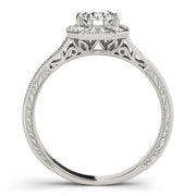 Premium Round Diamond Halo Engagement Ring