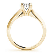 18K Yellow Gold Oval Diamond Solitaire Ring
