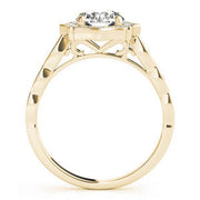 14K Yellow Gold Round Diamond Engagement Ring