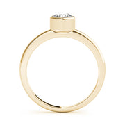 14K Yellow Gold 1/2 CT Round Diamond Engagement Ring