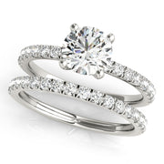 Diamond Round Single Row Engagement Ring