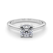 0.7 CT Cushion Diamond Solitaire Engagement Ring
