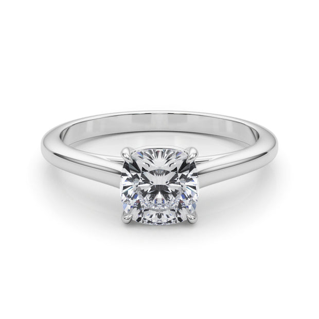 0.7 CT Cushion Diamond Solitaire Engagement Ring