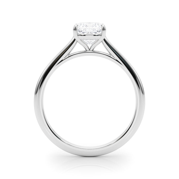0.7 CT Cushion Diamond Solitaire Engagement Ring