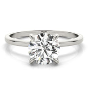 1 CT Round Diamond Halo Engagement Ring