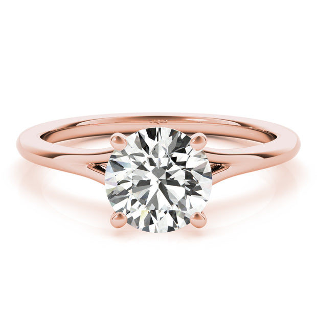 18K Rose Gold 1ct Diamond Engagement Solitaire Ring