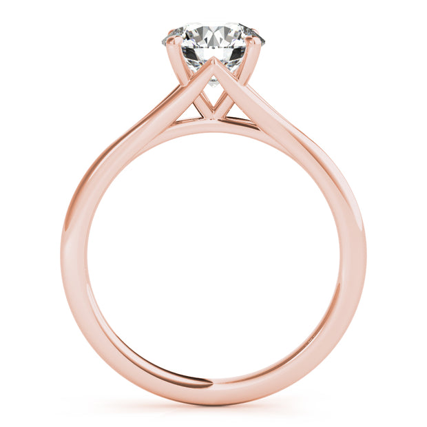 18K Rose Gold 1ct Diamond Engagement Solitaire Ring