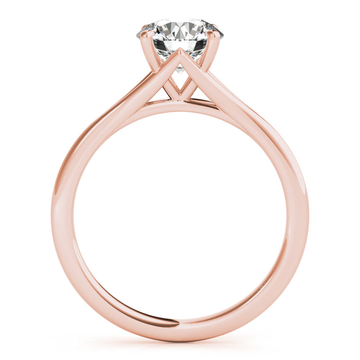 18K Rose Gold 1ct Diamond Engagement Solitaire Ring