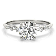 14K Gold Round Diamond Engagement Ring