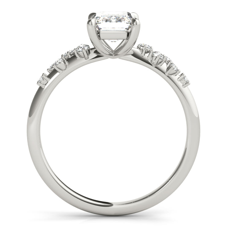 Emerald Diamond Engagement Ring