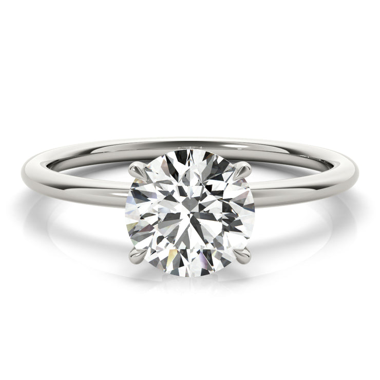 Round Diamond Halo Engagement Ring