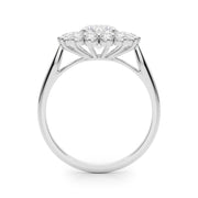 Round Diamond Halo Engagement Ring in Premium Setting