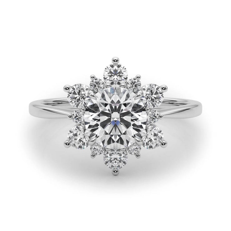 Round Diamond Halo Engagement Ring | 1.0 CT