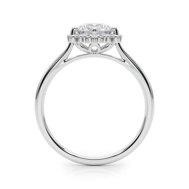 Round Diamond Halo Engagement Ring
