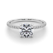 Diamond Round Halo Engagement Ring