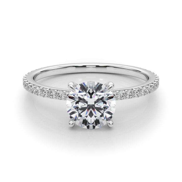 Diamond Round Halo Engagement Ring