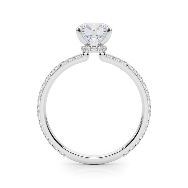 Diamond Round Halo Engagement Ring