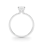 Oval Diamond Halo Engagement Ring