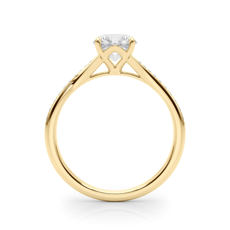 14K Yellow Gold Diamond Engagement Ring 5/8 ctw