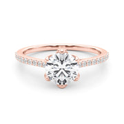 14K Rose Gold 1 CT Diamond Engagement Ring